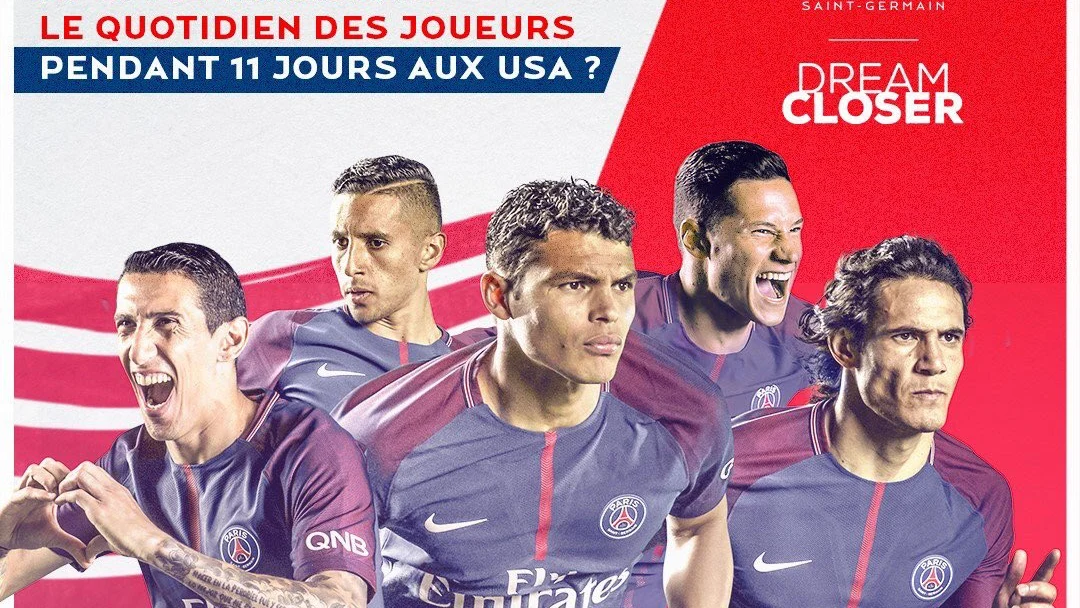 El cartel promocional de la gira de verano del PSG