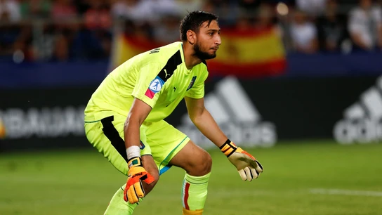 Donnarumma, durante el partido contra España del Europeo sub 21 Donnarumma, durante el partido contra España del Europeo sub 21