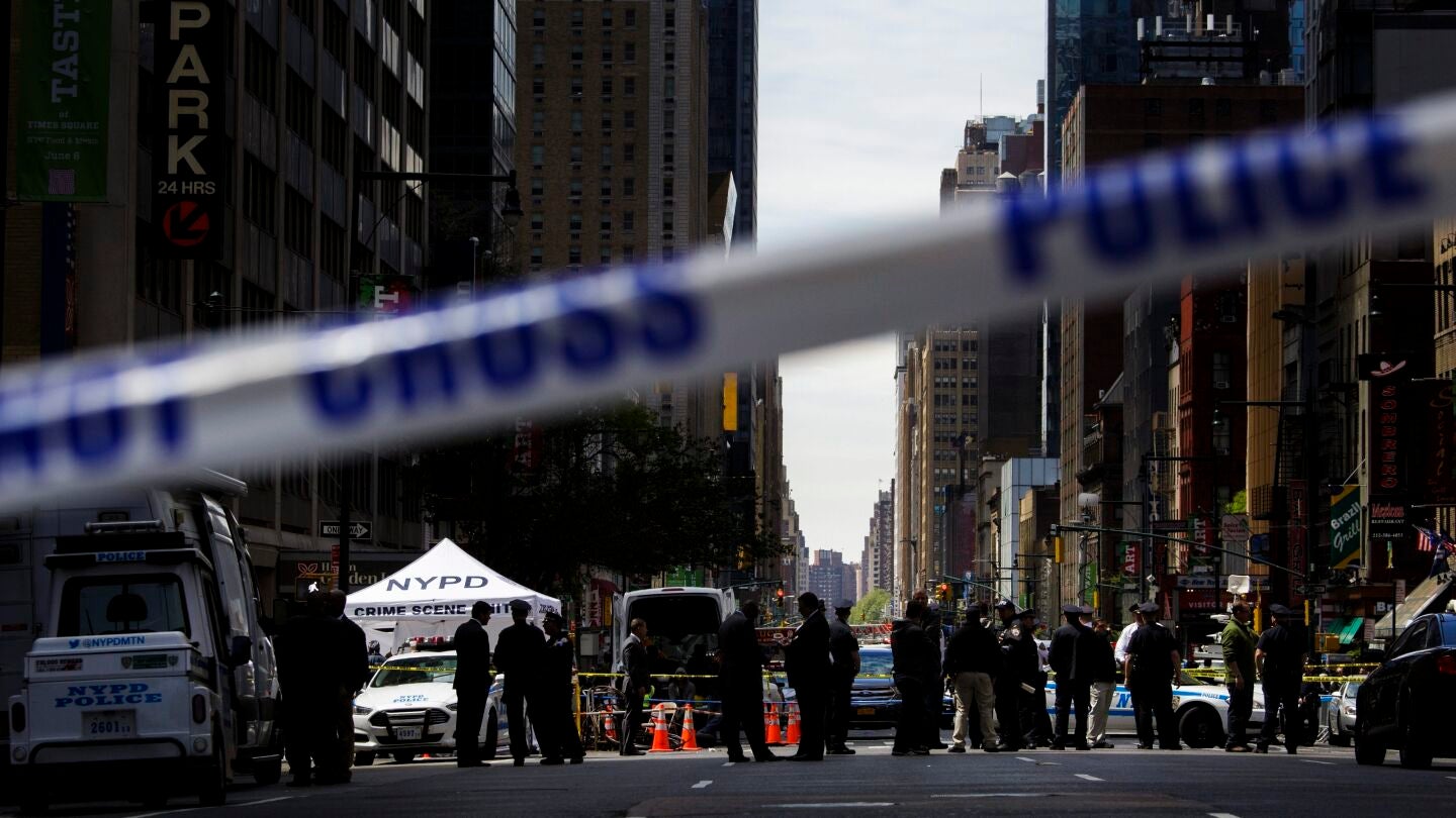 Imagen de archivo de un cord&oacute;n policial en Nueva York