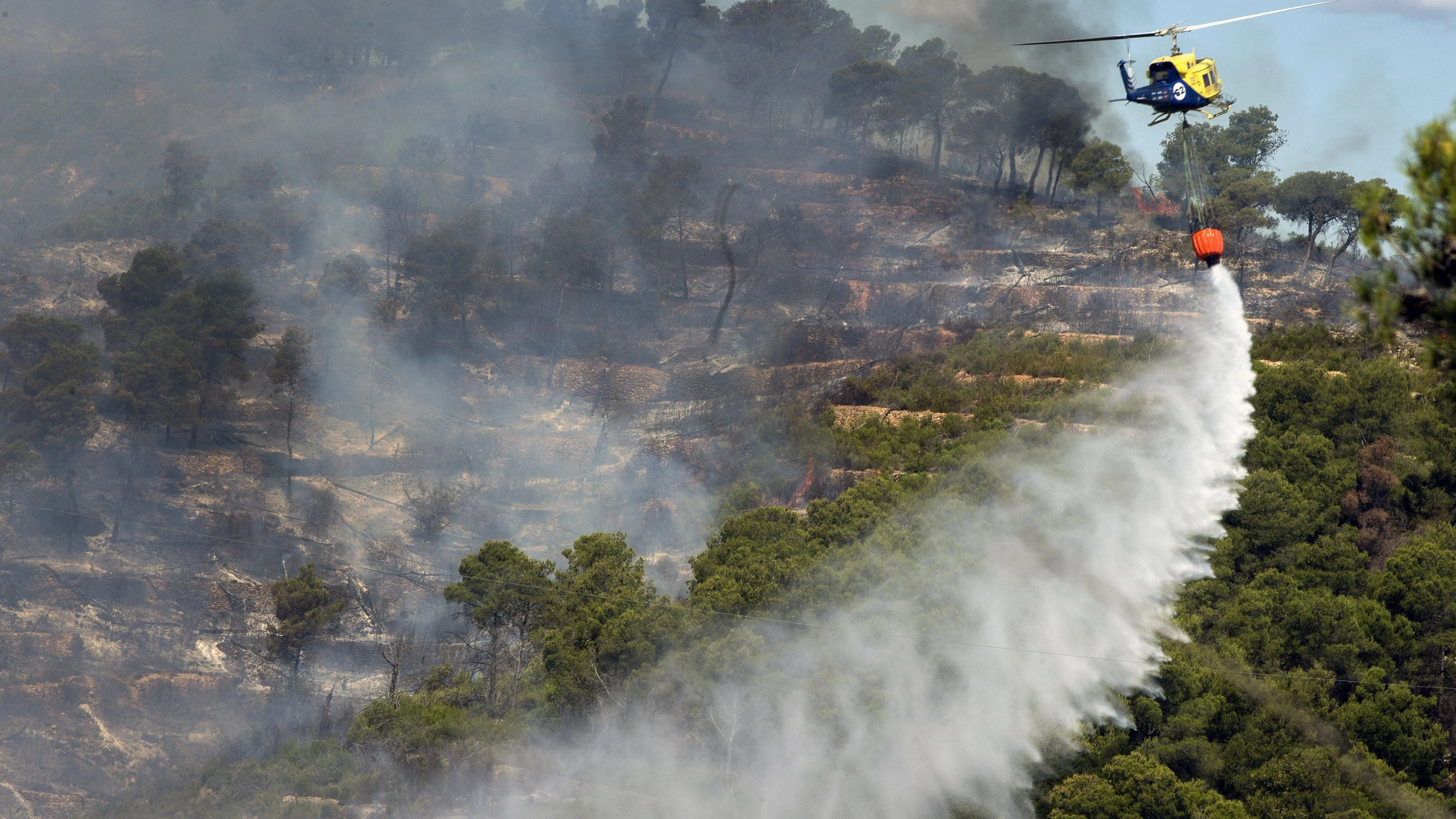  Estabilizado el incendio de Sierra Calderona tras arrasar 1.200 hectáreas