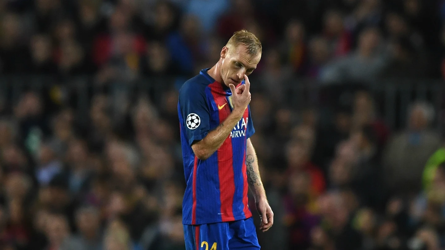Mathieu, en un partido con el Barça Mathieu, en un partido con el Barça