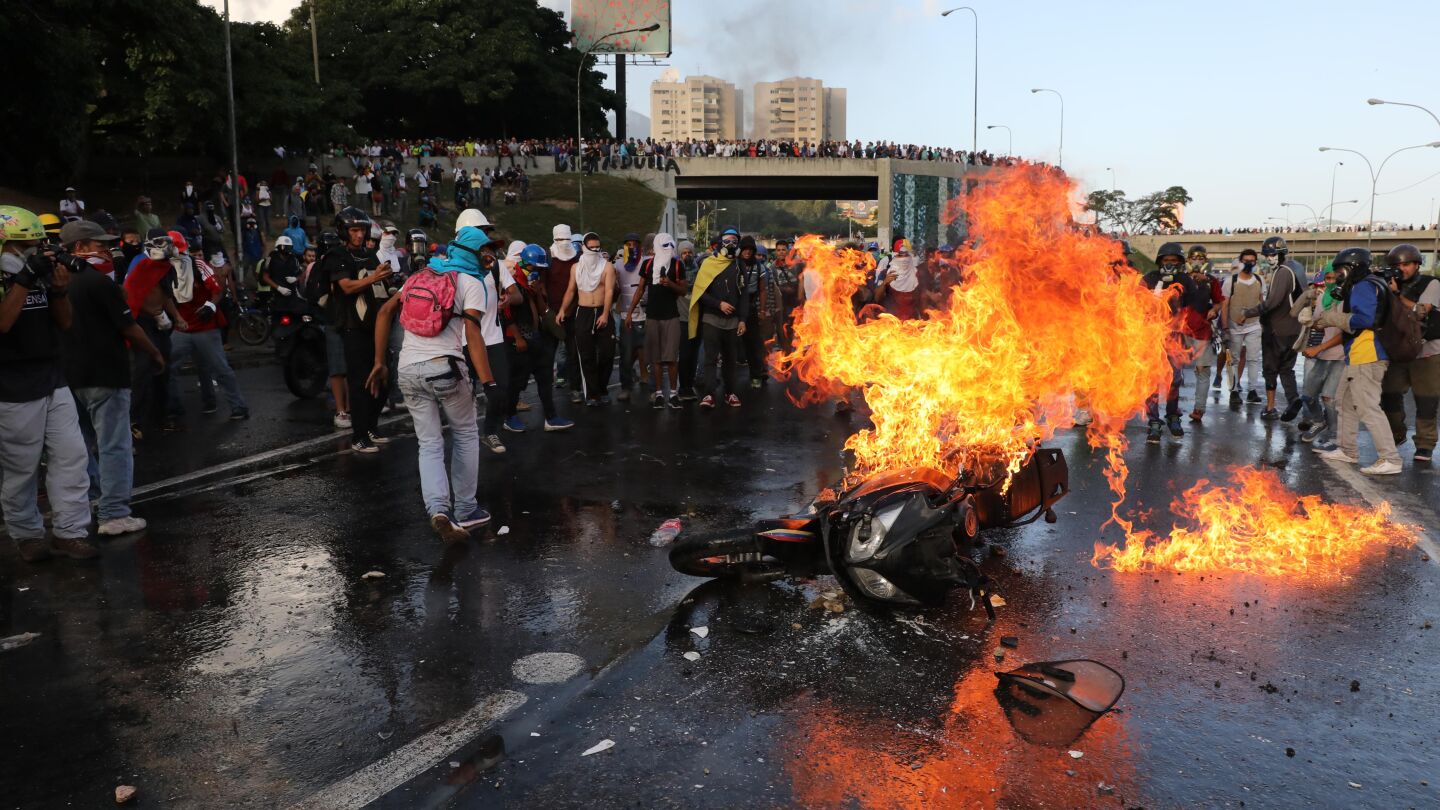 Imagen de archivo de una protesta en Venezuela contra Nicol&aacute;s Maduro