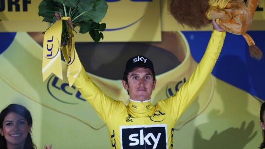 Geraint Thomas, de amarillo