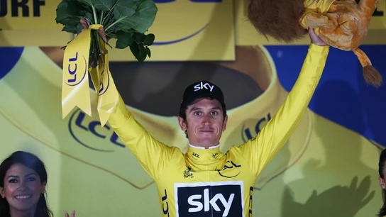 Geraint Thomas, de amarillo Geraint Thomas, de amarillo