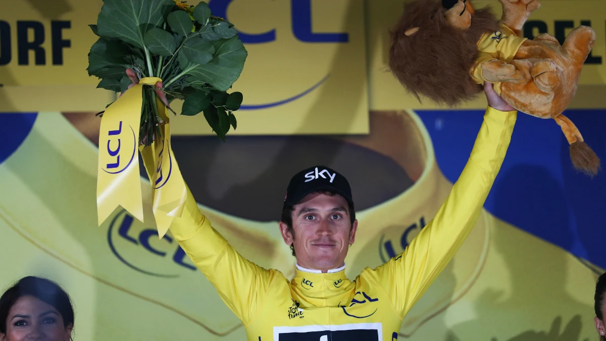 Geraint Thomas, de amarillo