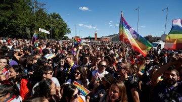 Celebración del orgullo Gay en Atocha