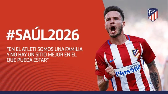 Saúl renueva con el Atlético Saúl renueva con el Atlético