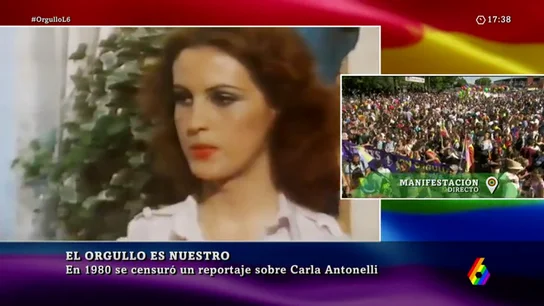 Carla Antonelli en una imagen del reportaje que se censuró en 1980 Carla Antonelli en una imagen del reportaje que se censuró en 1980