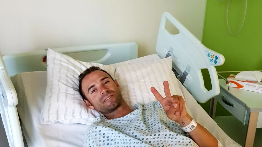 Alejandron Valverde, en el hospital
