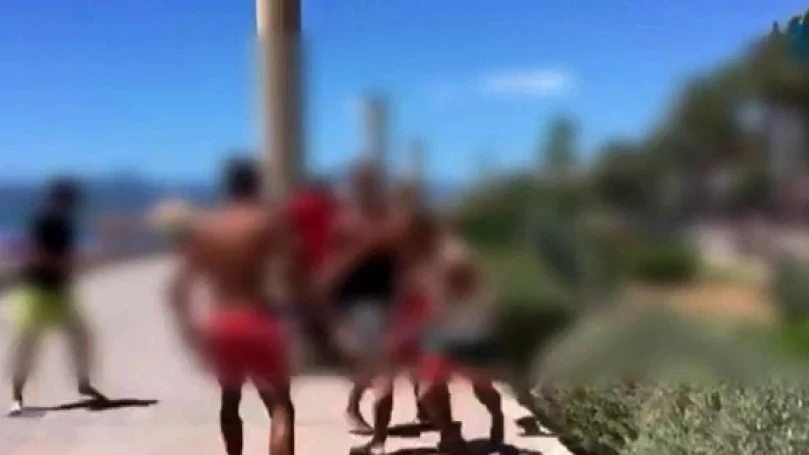 Brutal pelea en Mallorca Brutal pelea en Mallorca