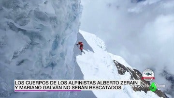 Los cuerpos de los alpinistas Alberto Zerain y Marinano Galván no serán rescatados