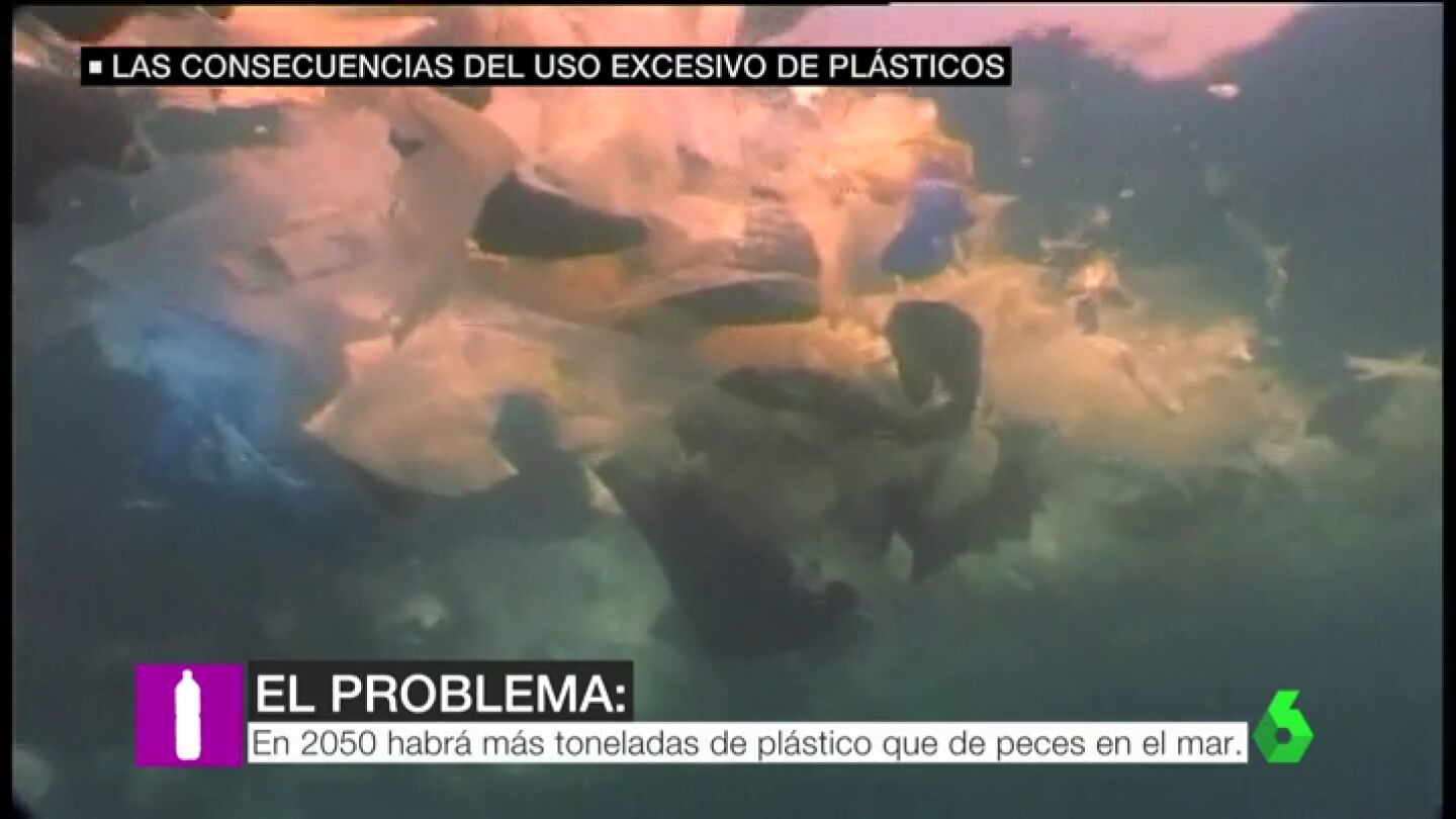 Pl&aacute;stico en el mar