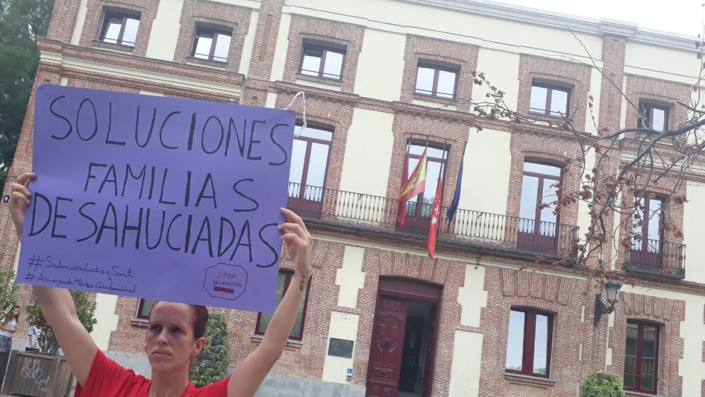 Protestas en Carabanchel por los desahucios de las familias