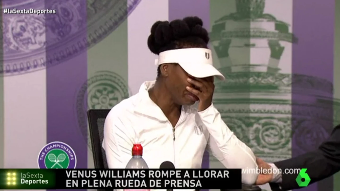 Venus Williams rompe a llorar en plena rueda de prensa Venus Williams rompe a llorar en plena rueda de prensa
