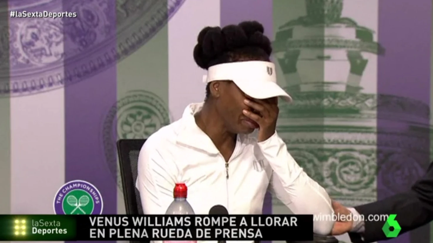 Venus Williams rompe a llorar en plena rueda de prensa Venus Williams rompe a llorar en plena rueda de prensa