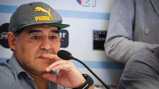 Maradona, en un acto en Nápoles Maradona, en un acto en Nápoles