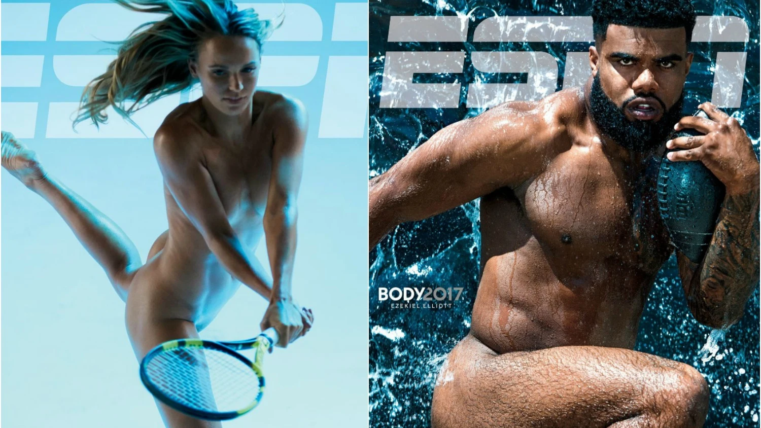 Los desnudos de Wozniacki y Zeke Elliott