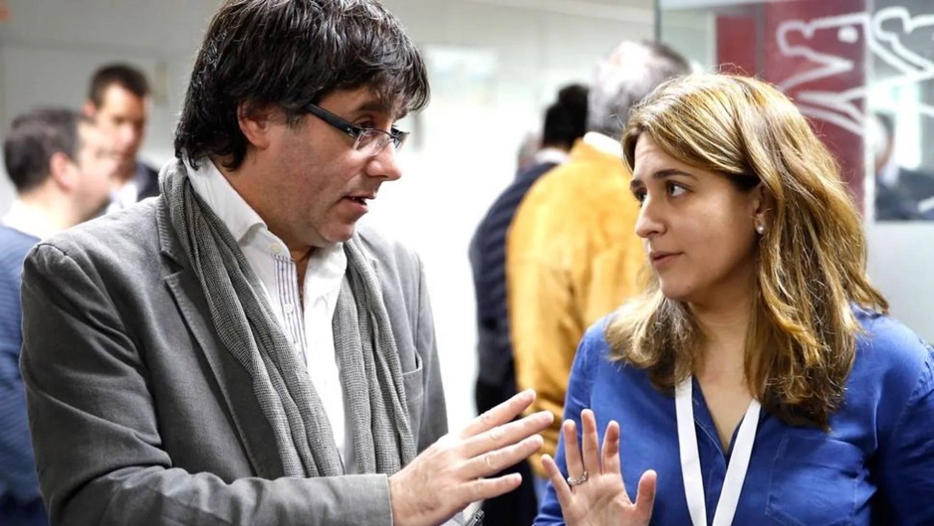 Carles Puigdemont y Marta Pascal