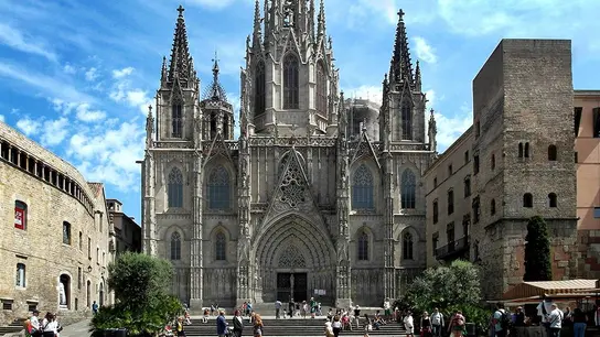 Fachada de la Catedral de Barcelona Fachada de la Catedral de Barcelona