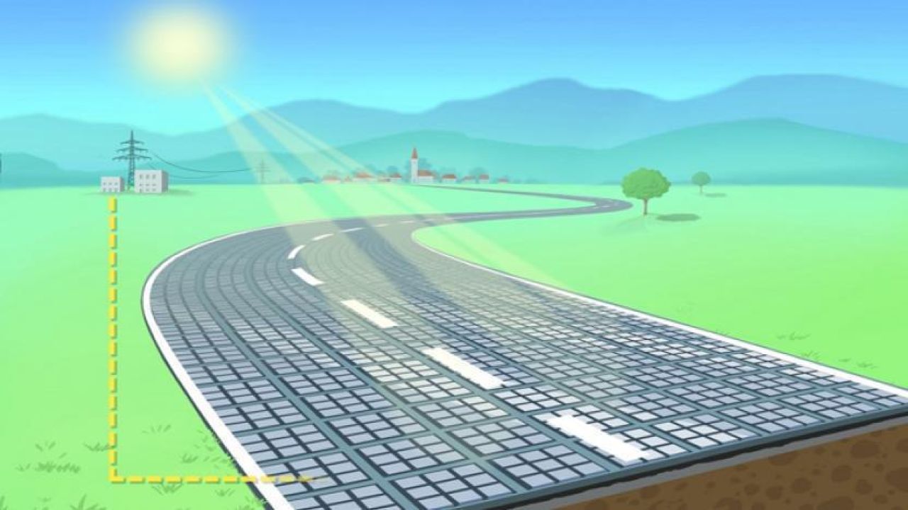 Ein deutsches Unternehmen hat eine Solarstraße entworfen, mit der saubere Energie gewonnen und Elektroautos unterwegs aufgeladen werden können