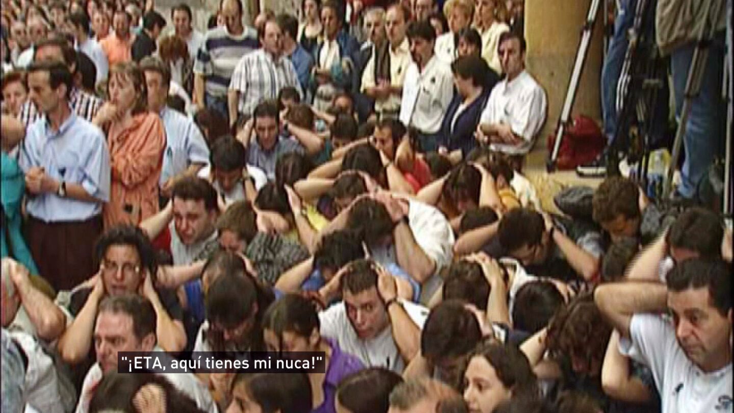 "ETA, aqu&iacute; tienes mi nuca", el grito tras el asesinato de Miguel &Aacute;ngel Blanco