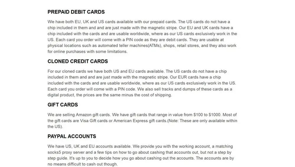 Web de venta de tarjetas duplicadas