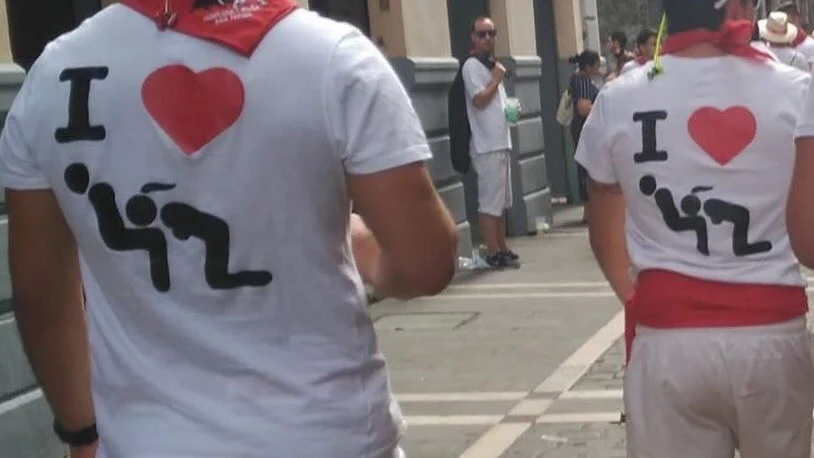 Camisetas con mensajes machistas vistas en San Fermín Camisetas con mensajes machistas vistas en San Fermín