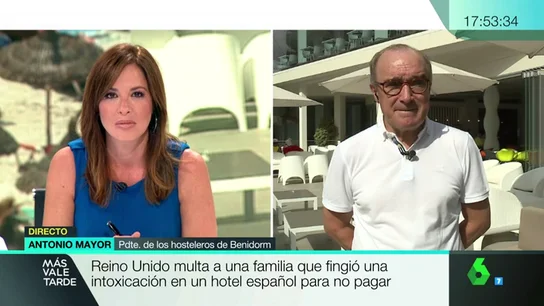Antonio Mayor denuncia las estafas de turistas británicos para no pagar: "Es una desvergüenza impresionante" Antonio Mayor denuncia las estafas de turistas británicos para no pagar: "Es una desvergüenza impresionante"