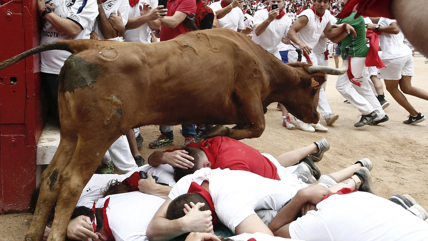 Imagen del séptimo encierro de San Fermín 2017 Imagen del séptimo encierro de San Fermín 2017
