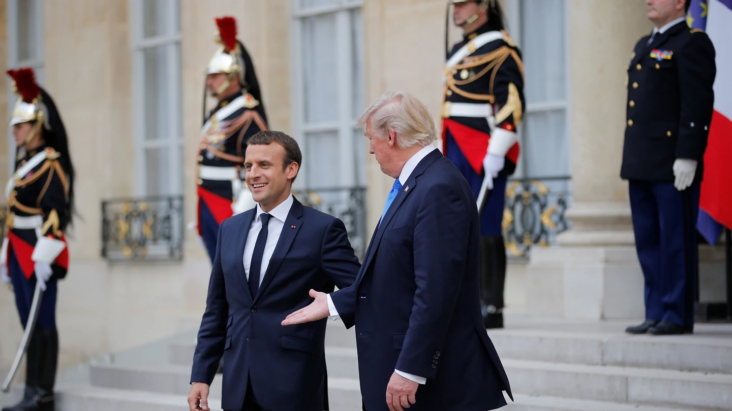 Donald Trump y Emmanuel Macron Donald Trump y Emmanuel Macron