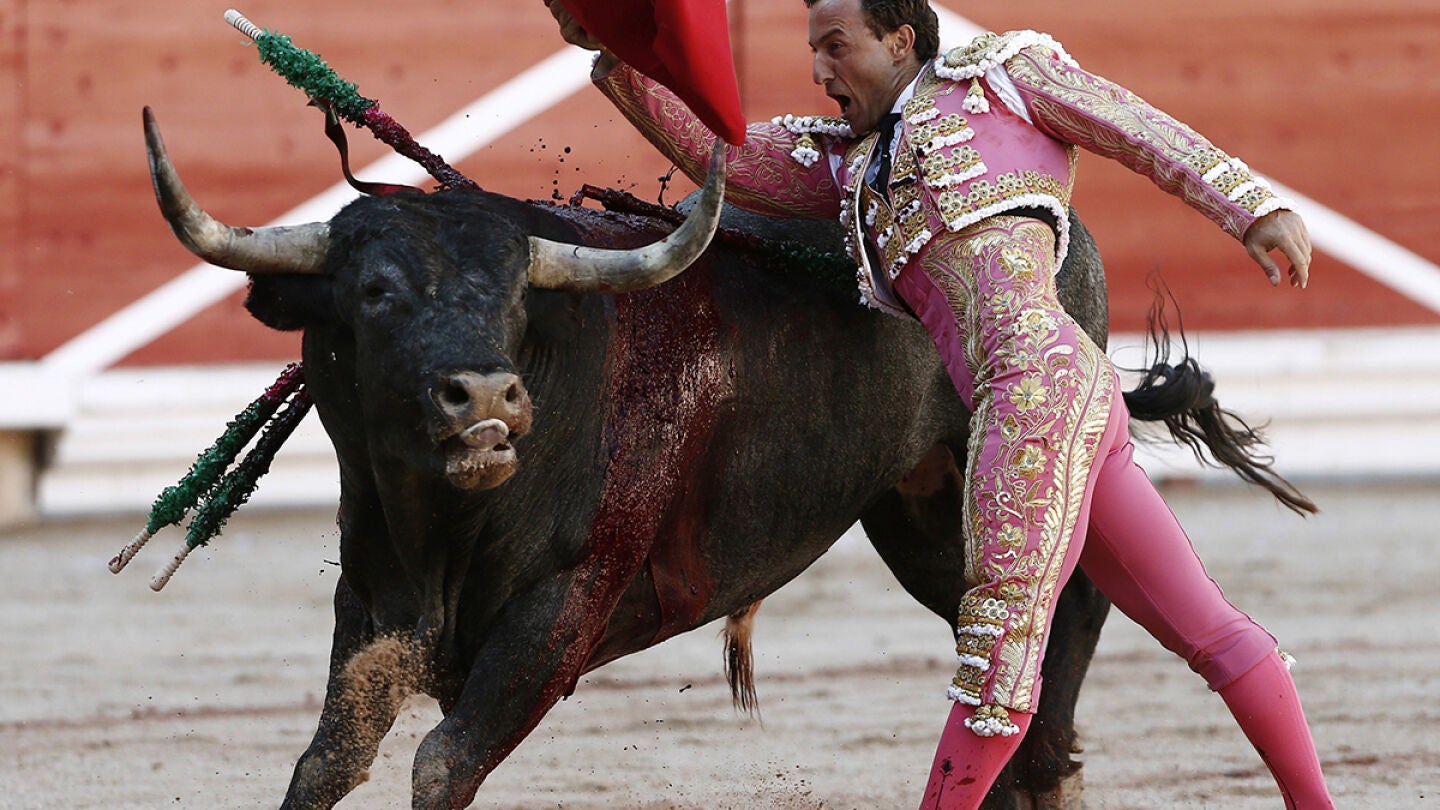 El torero Rafael Rubio Luj&aacute;n "Rafaelillo" durante la faena a su primero de la tarde