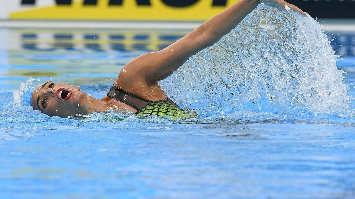 Ona Carbonell, durante su ejercicio en el s&oacute;lo t&eacute;cnico
