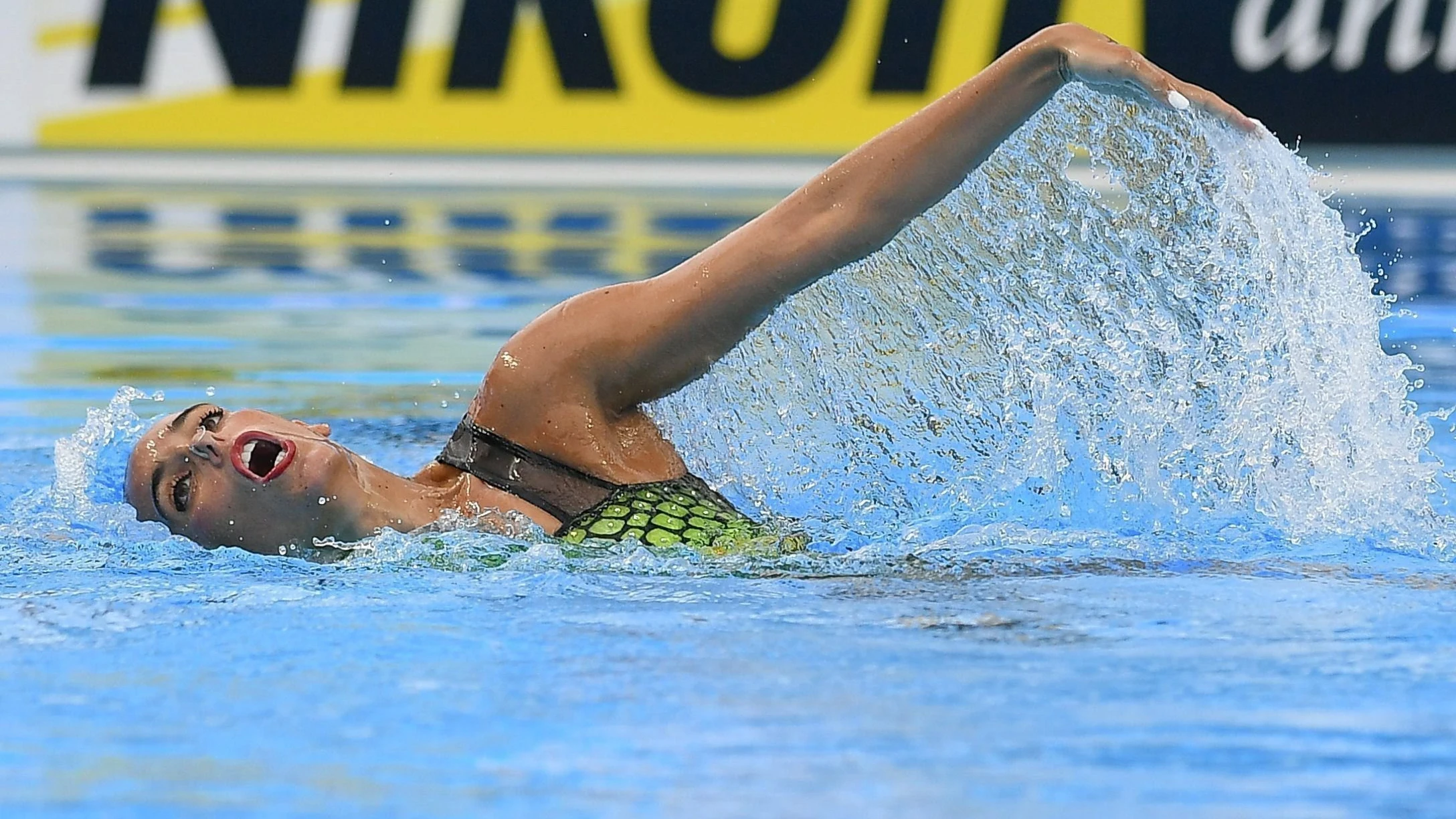 Ona Carbonell, durante su ejercicio en el sólo técnico