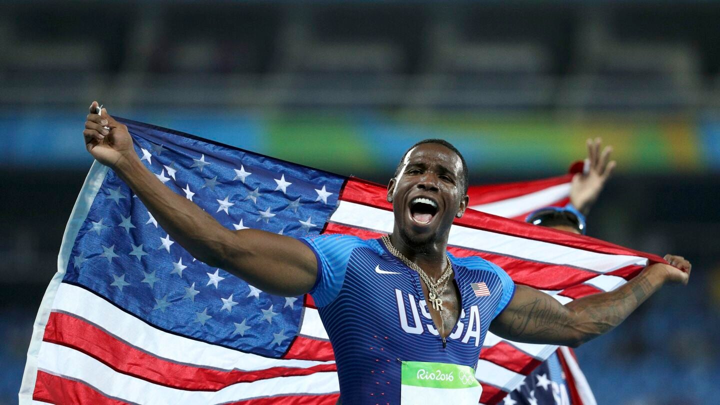 Gil Roberts, tras ganar la medalla de oro en R&iacute;o