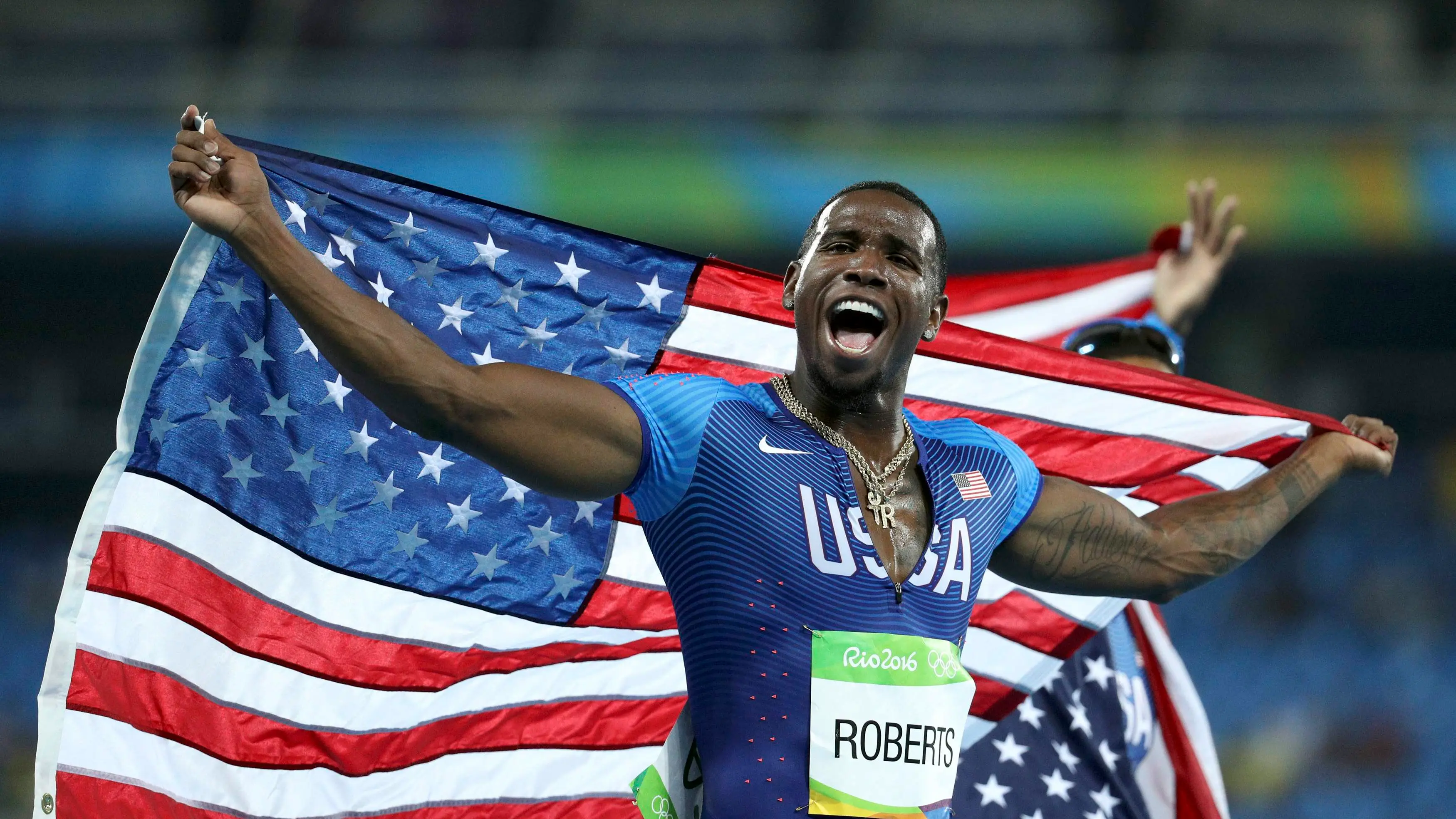 Gil Roberts, tras ganar la medalla de oro en Río