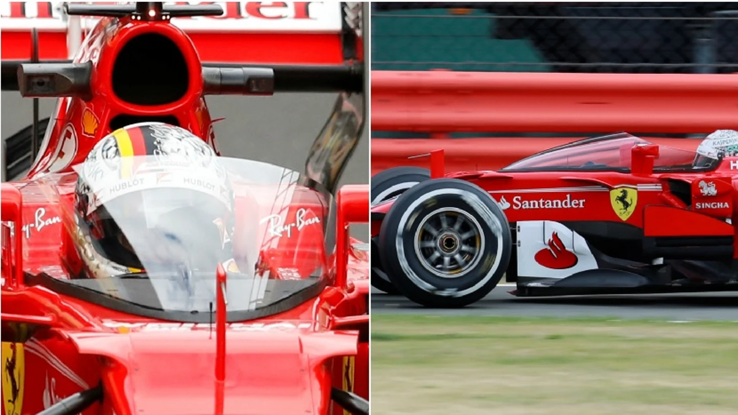 El 'Shield' en el Ferrari de Vettel en Silverstone El 'Shield' en el Ferrari de Vettel en Silverstone