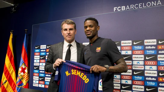 Semedo presentado con el FC Barcelona Semedo presentado con el FC Barcelona