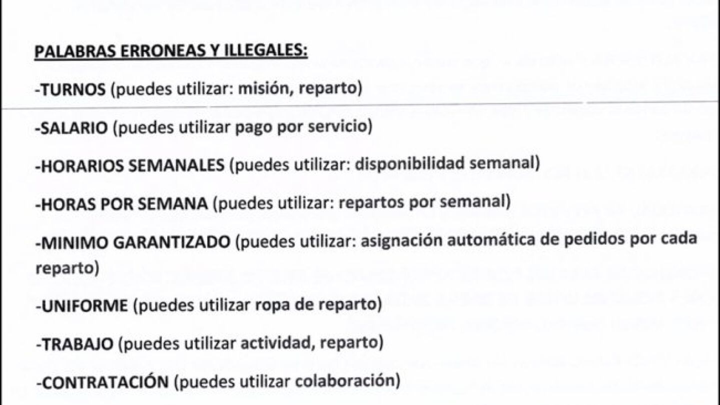 Las palabras prohibidas a sus empleados por parte de Deliveroo