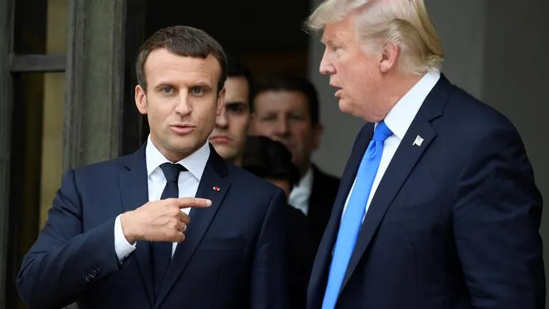 Emmanuel Macron y Donald Trump