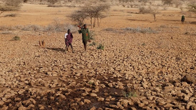 Campos secos por la falta de lluvia en África