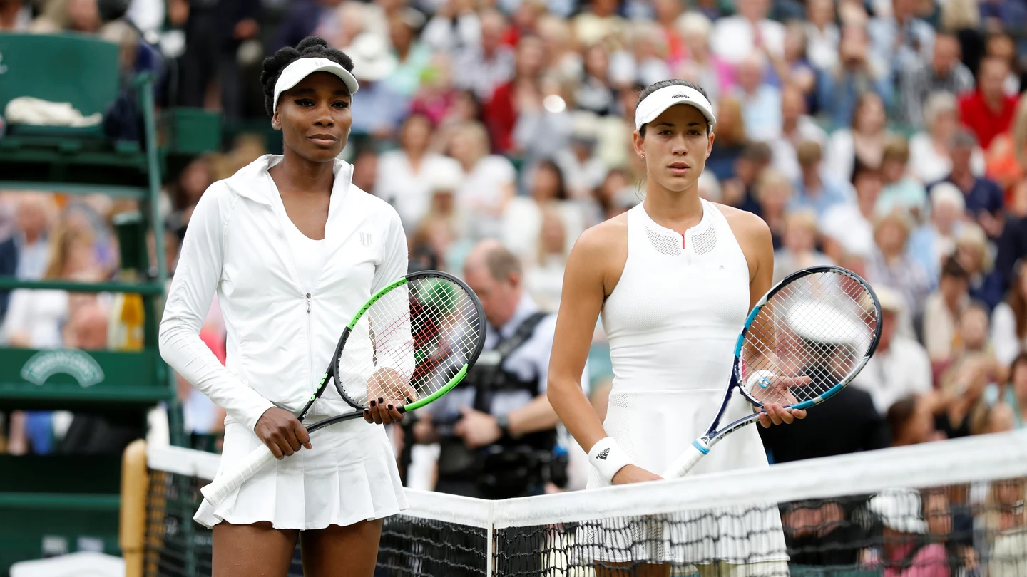 Venus Williams y Garbiñe Muguruza, antes de la final de Wimbledon Venus Williams y Garbiñe Muguruza, antes de la final de Wimbledon