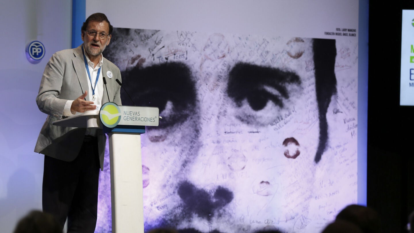 Mariano Rajoy en un homenaje a Miguel &Aacute;ngel Blanco