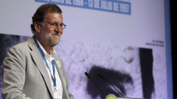 Mariano Rajoy en un acto en Bilbao