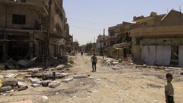 Fotografía de la calle Al Nabi Sheet, en el oeste de Mosul