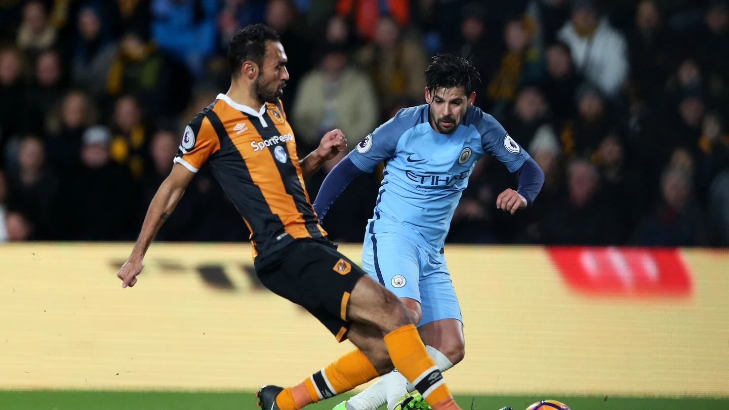 Nolito jugando con el Manchester City Nolito jugando con el Manchester City