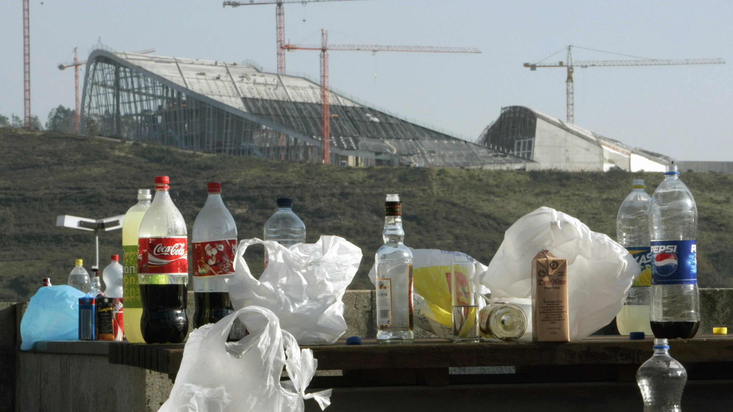 Restos de un botellón