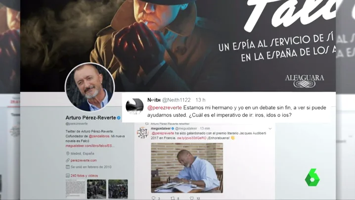 Indignación en redes sociales después de que Arturo Pérez-Reverte anuncie que la RAE aceptará 'iros' como imperativo de 'ir'