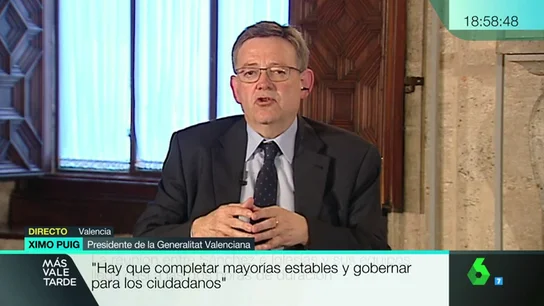 Ximo Puig: "Jamás hablé de líneas rojas con Podemos, nunca las tuve" Ximo Puig: "Jamás hablé de líneas rojas con Podemos, nunca las tuve"