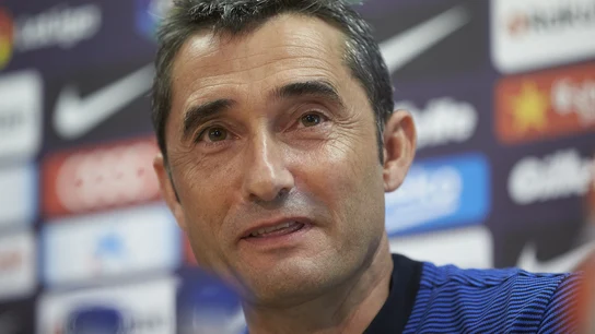 El técnico Ernesto Valverde en rueda de prensa El técnico Ernesto Valverde en rueda de prensa