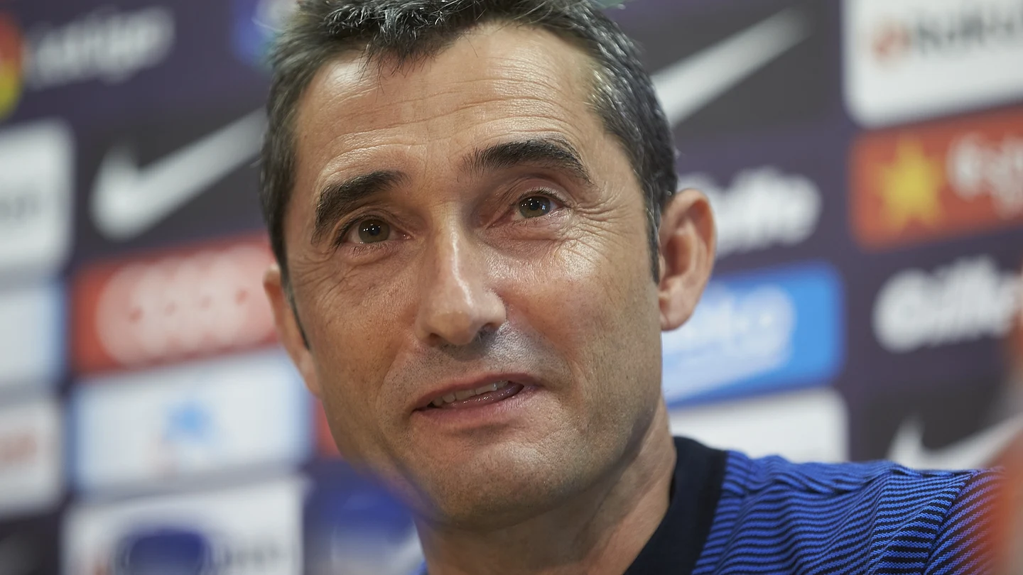 El técnico Ernesto Valverde en rueda de prensa El técnico Ernesto Valverde en rueda de prensa